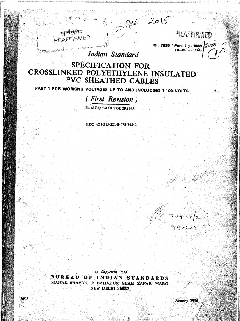 Is 7098 Part 1 2000 | PDF