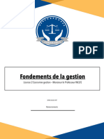 Fondements de La Gestion