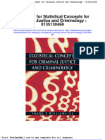 Full Download Test Bank For Statistical Concepts For Criminal Justice and Criminology 0135130468 PDF Full Chapter