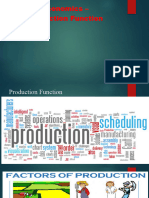 Grade XI - Microeconomics - Production Function