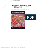Full Download Test Bank For Human Physiology 13th Edition Fox PDF Full Chapter