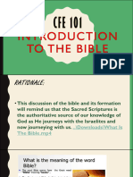 CFE 101 Intro To The Bible