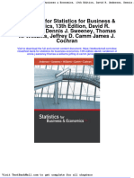 Full Download Test Bank For Statistics For Business Economics 13th Edition David R Anderson Dennis J Sweeney Thomas A Williams Jeffrey D Camm James J Cochran PDF Full Chapter