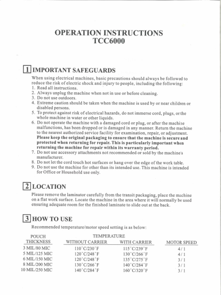 TCC 6000 | PDF