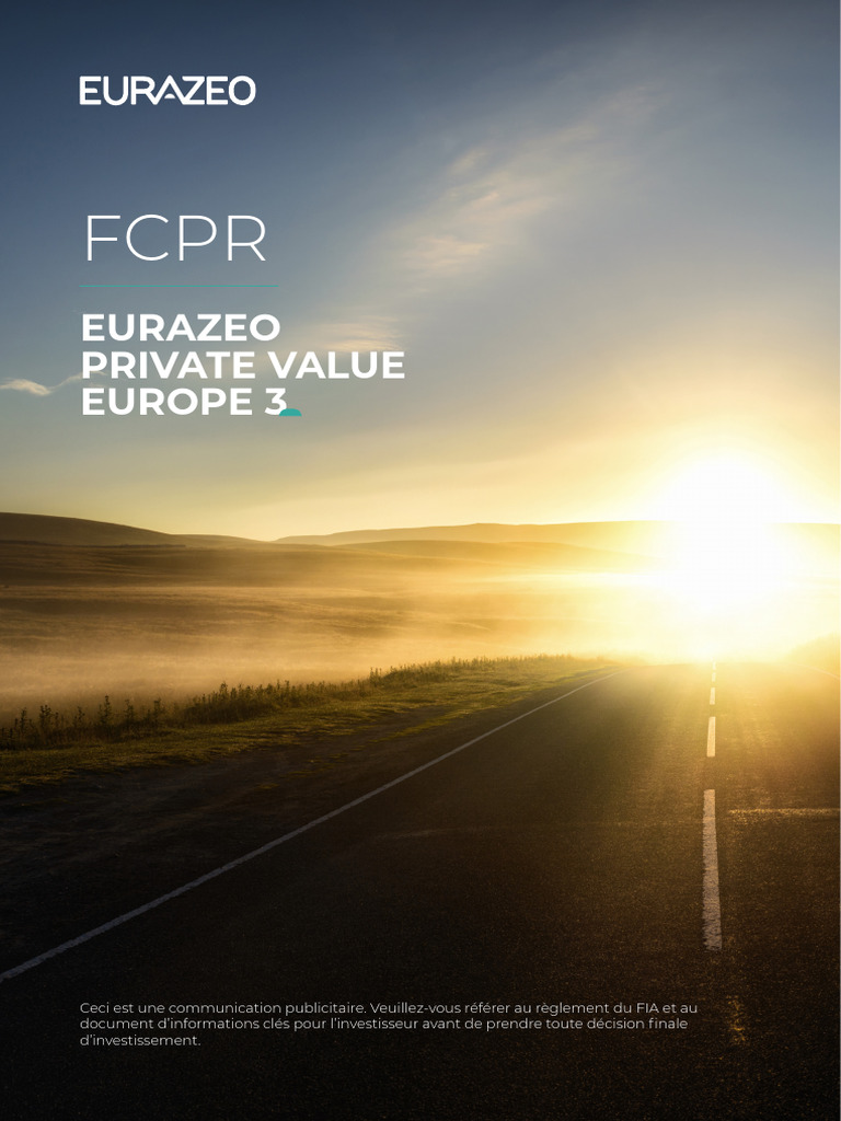 FCPR Eurazeo Private Value Europe 3 | PDF | Capital-investissement ...