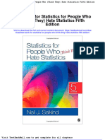 Full Download Test Bank For Statistics For People Who Think They Hate Statistics Fifth Edition PDF Full Chapter