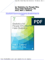 Full Download Test Bank For Statistics For People Who Think They Hate Statistics 7th Edition Neil J Salkind PDF Full Chapter
