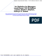 Test Bank For Statistics For Managers Using Microsoft Excel, 7/E 7th Edition David M. Levine, David F. Stephan, Kathryn A. Szabat