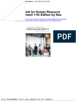 Full Download Test Bank For Human Resource Management 11th Edition by Noe PDF Full Chapter
