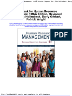 Full Download Test Bank For Human Resource Management 12th Edition Raymond Noe John Hollenbeck Barry Gerhart Patrick Wright PDF Full Chapter