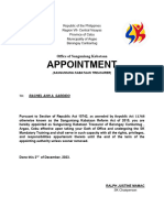 Appointment Sec Tres