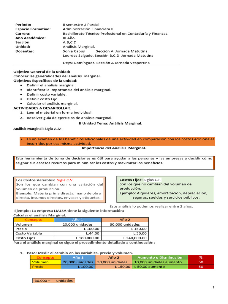 02 Analisis Marginal | PDF | Porcentaje | Economias
