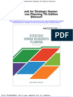 Full Download Test Bank For Strategic Human Resources Planning 7th Edition Belcourt PDF Full Chapter