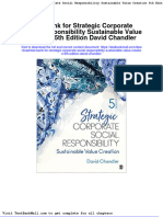 Full Download Test Bank For Strategic Corporate Social Responsibility Sustainable Value Creation 5th Edition David Chandler PDF Full Chapter
