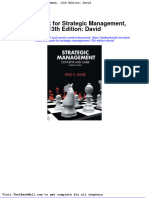 Full Download Test Bank For Strategic Management 13th Edition David PDF Full Chapter