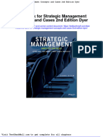 Full Download Test Bank For Strategic Management Concepts and Cases 2nd Edition Dyer PDF Full Chapter