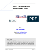 Instalasi and Konfigurasi Mikrotik