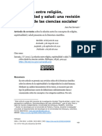 La Relación Entre Religión Espiritualidad y Salud Una Revisión Crítica Desde Las Ciencias Sociales