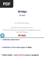 CS 1002 9 Arrays