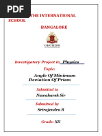 Angle of Minimum Deviation of Prism