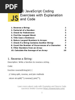 10 JavaScript Coding Exercises