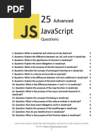 25 Advanced JavaScript Questions