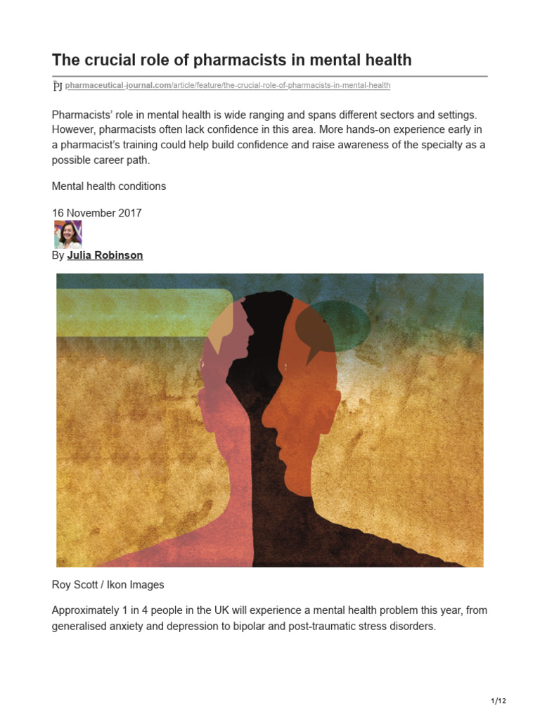 The Crucial Role of Pharmacists in Mental Health | PDF | Pharmacy ...