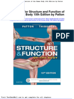 Full Download Test Bank For Structure and Function of The Human Body 15th Edition by Patton PDF Full Chapter