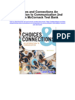 Instant download Choices and Connections an Introduction to Communication 2nd Edition Mccornack Test Bank pdf full chapter