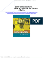 Full Download Test Bank For Intercultural Communication in Contexts 6th Edition Martin PDF Full Chapter