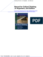 Full Download Solution Manual For Critical Thinking The Art of Argument 2nd Edition PDF Full Chapter