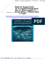 Test Bank For Supply Chain Management: A Logistics Perspective, 11th Edition, C. John Langley, JR., Robert A. Novack Brian J. Gibson John J. Coyle
