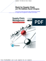 Full Download Test Bank For Supply Chain Management 7th Edition Sunil Chopra PDF Full Chapter