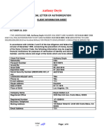 LETTER OF AUTHORIZATION AND IMFPA AND CIS Doyle Anthony