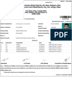 Admit Card Print - BNMU - STUDENT PORTAL