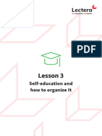 0042 - Lesson 03. Self-Education and How To Organize It
