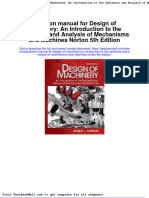 Solution Manual For Design of Machinery: An Introduction To The Synthesis and Analysis of Mechanisms and Machines Norton 5th Edition