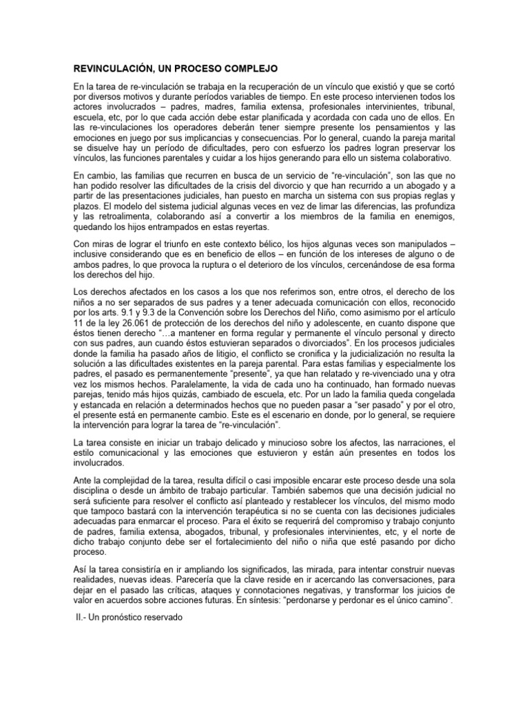 1 area vincular revinculacion un proceso complejo pdf mediaci n