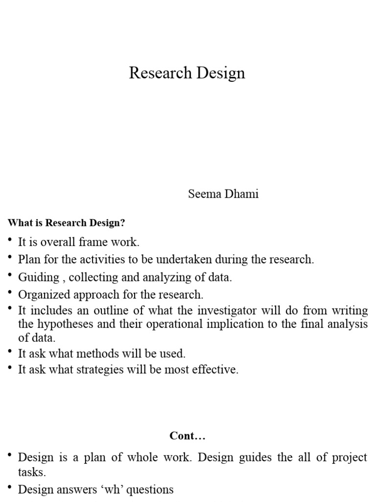 Research Design Pdf Experiment Data