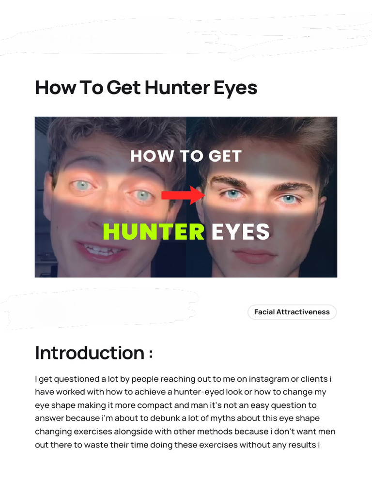 How To Get Hunter Eyes PDF Mouth Eye