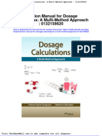 Full Download Solution Manual For Dosage Calculations A Multi Method Approach 0132158620 PDF Full Chapter