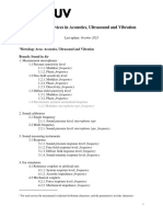 Classification of Services in Acoustics, Ultrasound and Vibration
