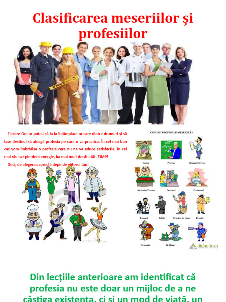 Clasificarea Profesiilor Pers | PDF
