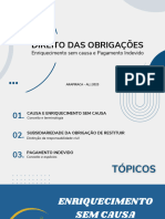 Direito Das Obrigações - Enriquecimento Sem Causa e Pagamento Indevido