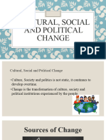 Socio, Political and Cultural Change