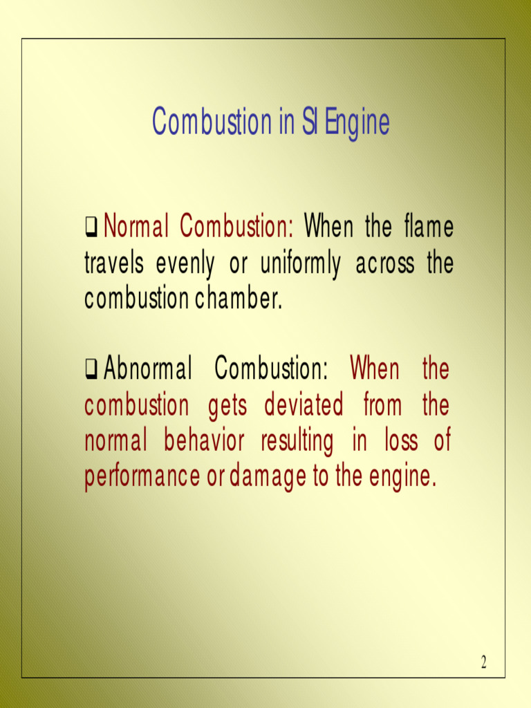 Combustion Dynamics in SI Engines | PDF | Internal Combustion Engine ...
