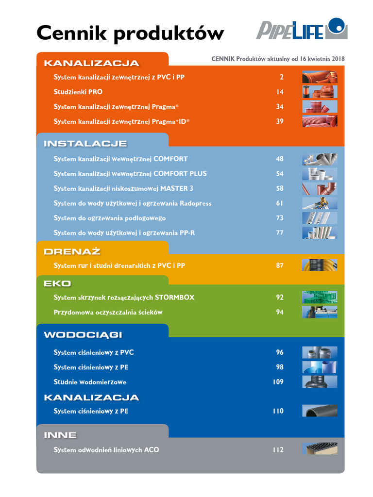 CENNIK Pipelife 2018 | PDF