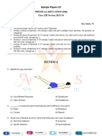 Physical Education Exclusive Sample Paper