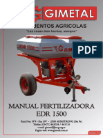 Gimetal Fertilizadora EDR1500 Manual de Usuario