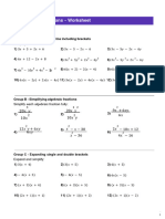 Third Space Learning Simplifying Algebraic Expressions GCSE Worksheet 1